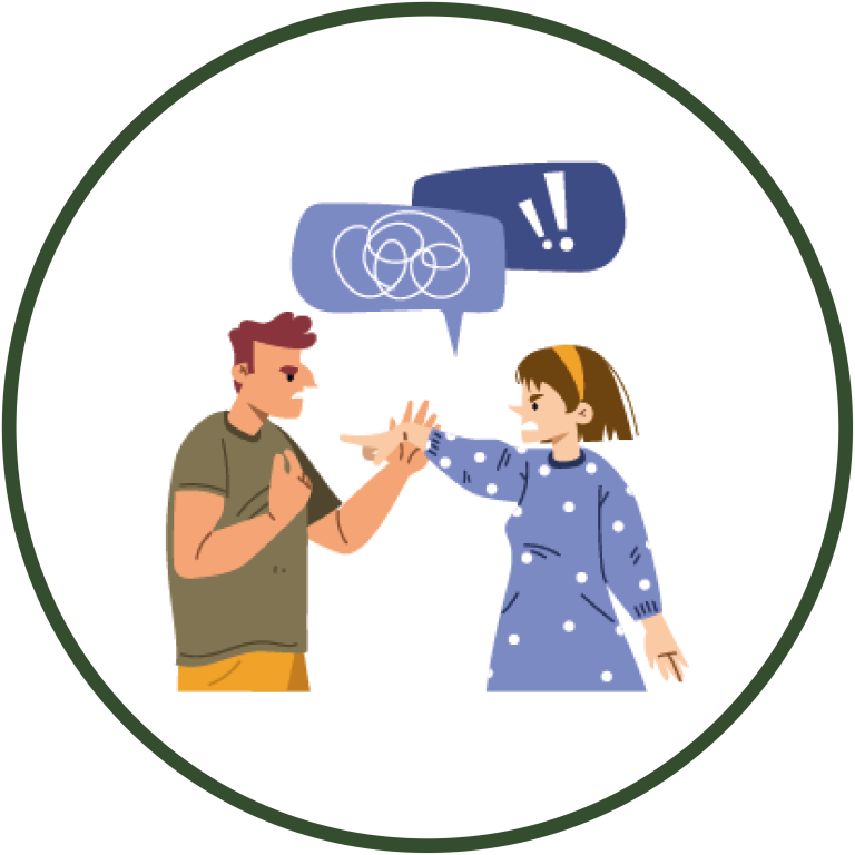 Conflit de voisinage rond