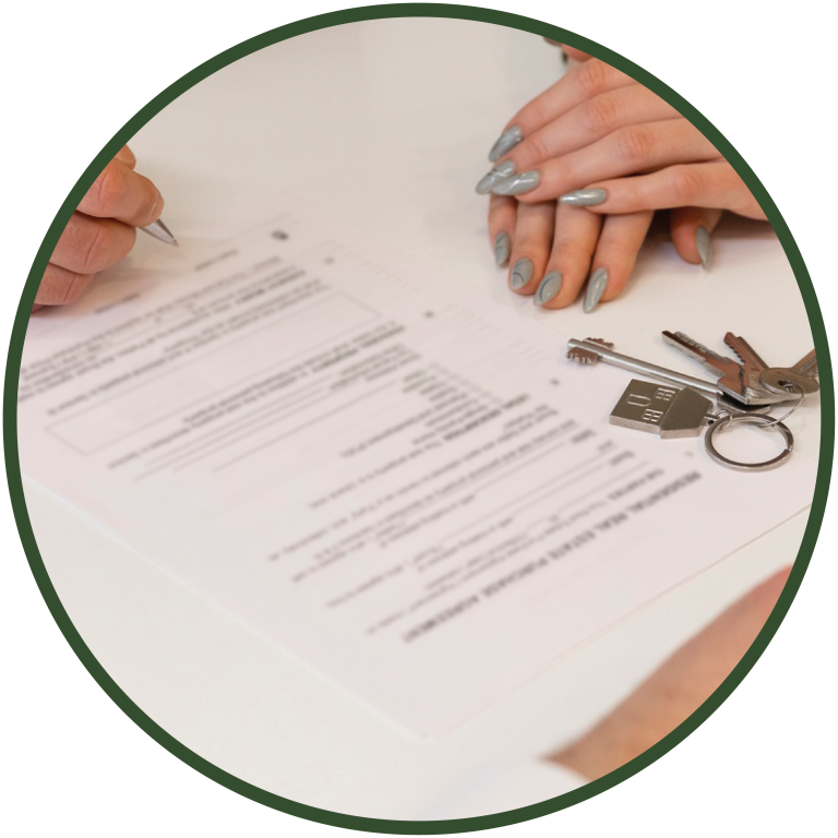 contrat-bail rond